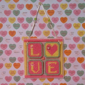Plastic Canvas Pattern: Alphabet Tiles 26 designs, one for each letter of the alphabet and 1 heart tile PATTERN ONLY image 5