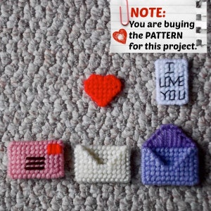 Plastic Canvas Pattern: Mini Motifs -- Valentine's Day Envelopes ***PATTERN ONLY***