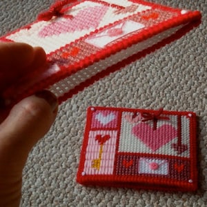 Plastic Canvas Pattern: Valentine Hearts Napkin Holder Covers PATTERN ONLY image 4