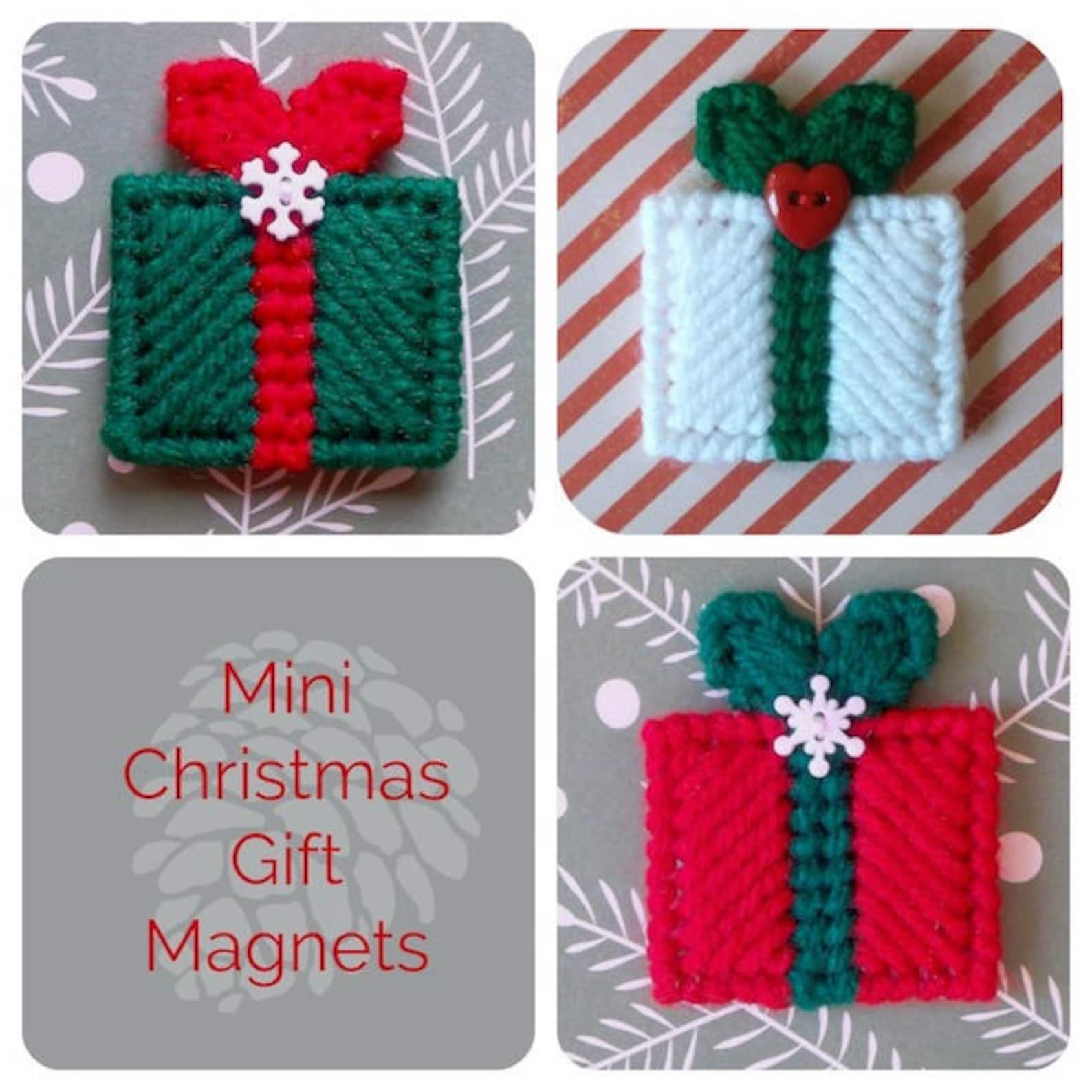Plastic Canvas Christmas Gifts Mini set of 3 Etsy
