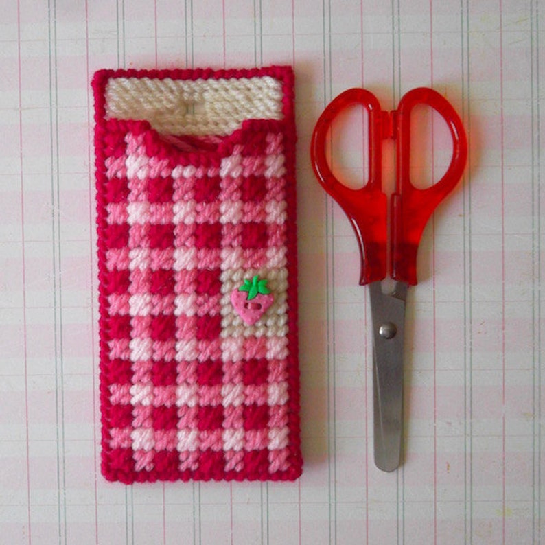 Plastic Canvas Berry Patch Scissors Holder Etsy