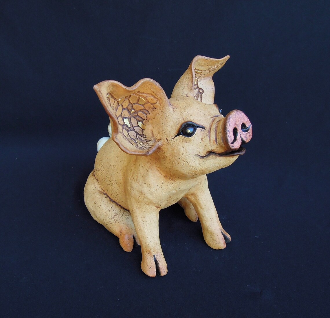 Handmade Small Clay Pig Whimsical Pig Art Baby piggy Unique Etsy