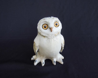 Handmade Clay Owl Statue: Ceramic Garden Art