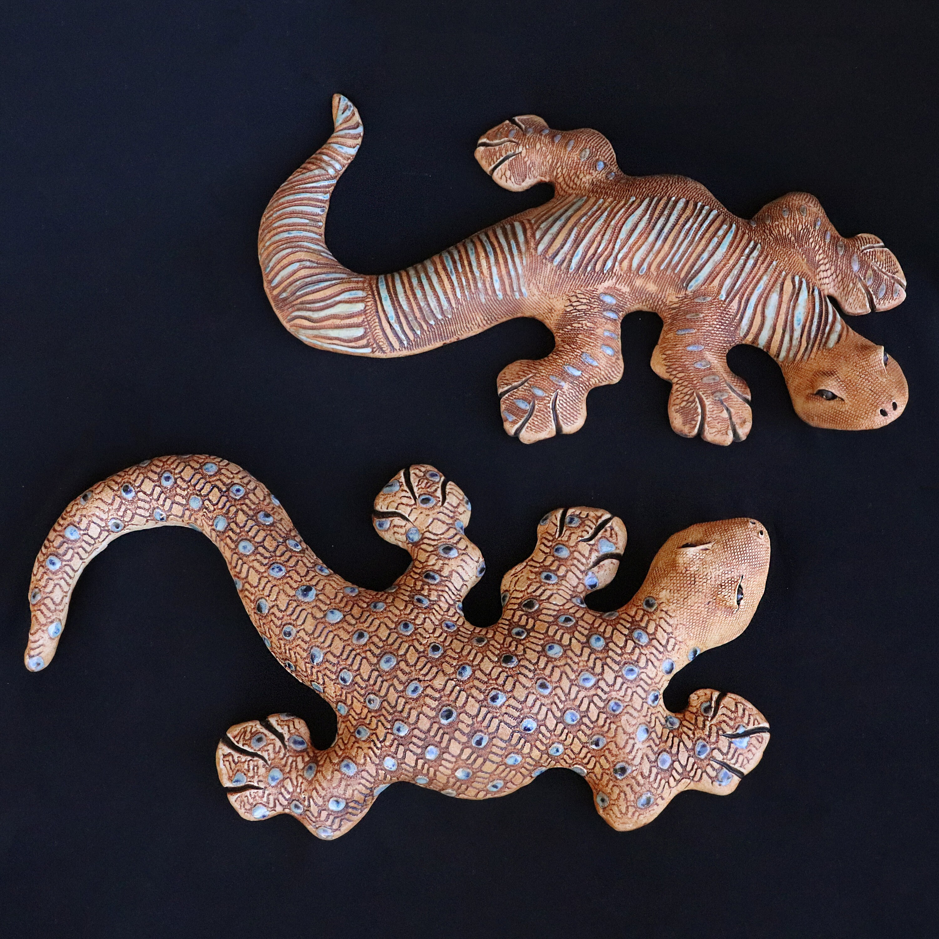 Handmade Ceramic Large Lizard Lizard Wall Art Clay Garden Etsy