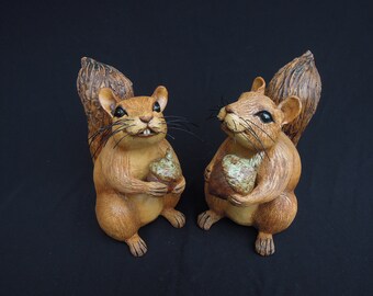 Handmade Ceramic Squirrel Sculpture Original Pottery Magic Spirit Animal Clay Squirrels Gift Unique Garden Statue Nature Best Gift