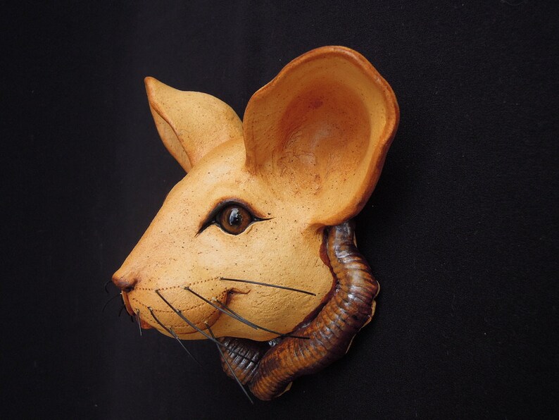 Handmade Unique Mouse Sculpture Ceramic Wall Mouse Original Etsy