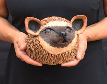 Handmade Ceramic Hedgehog Original Clay Sculpture Spirit Animal Magic Unique Garden Gift Statue Most Popular Nature Lover Gift Home Decor