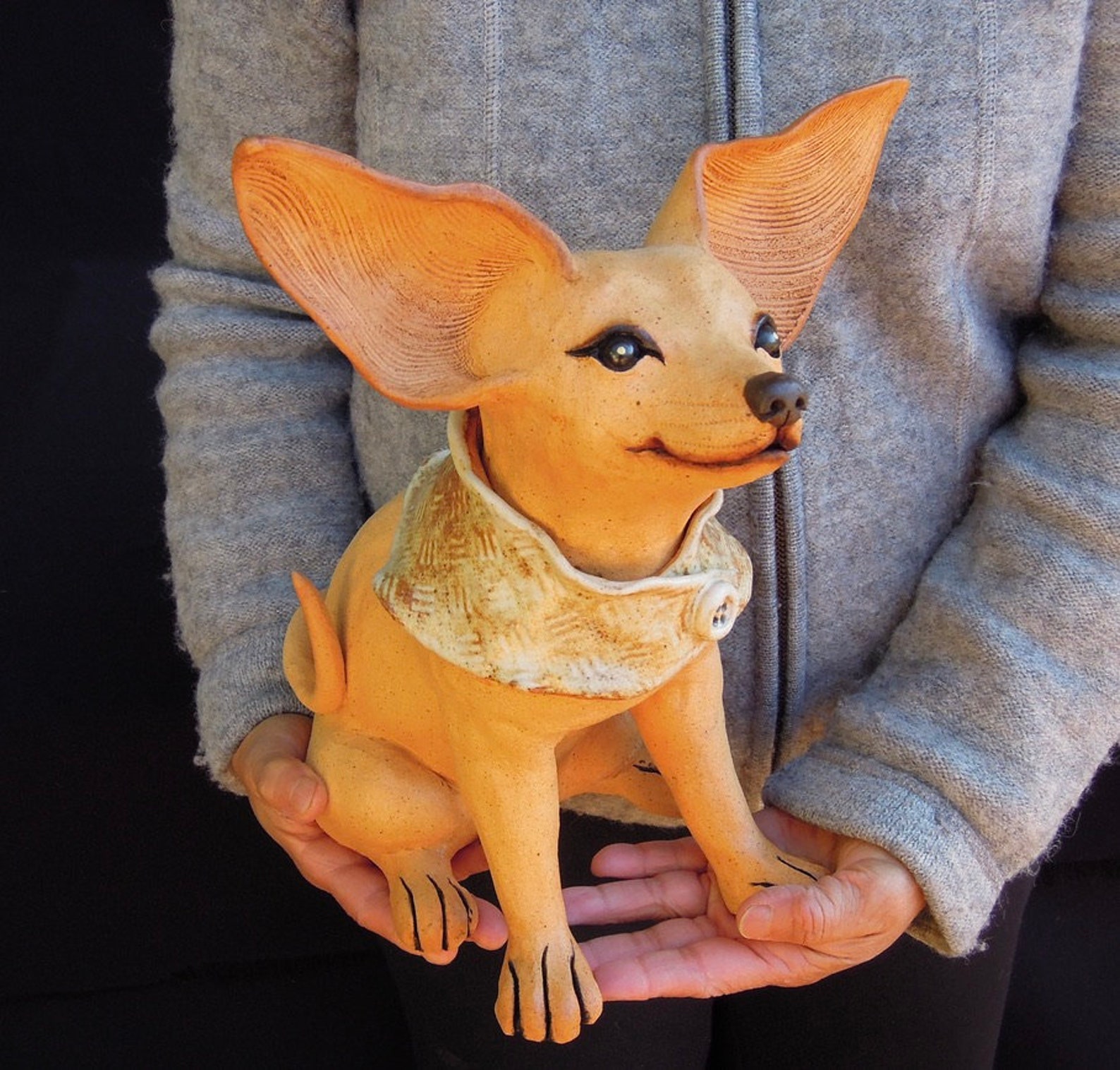 chihuahua lawn statue