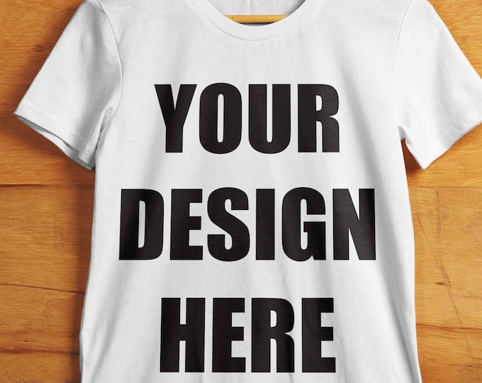 Custom T-shirt Print Your Own Design Logo Photo Cotton T-shirt in a ...