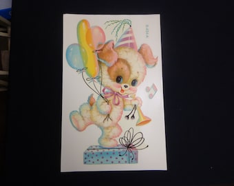 Vintage Image Retro Nursery Baby Animal Assortment Transfers