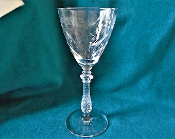 Rock Sharpe Hastings Wine Stemglasses #1014 Clear Cut Crystal, You Choose Quantity