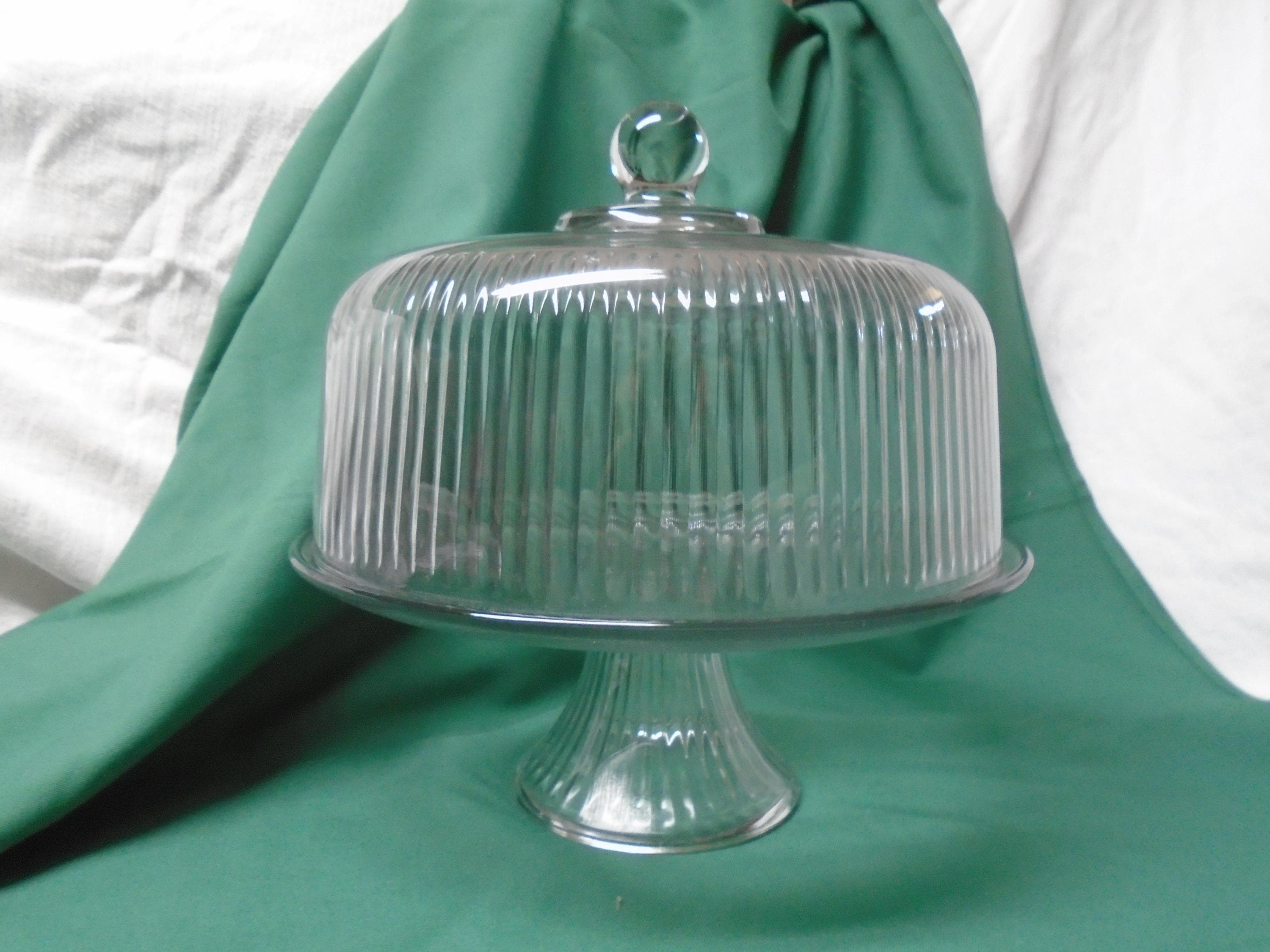 Anchor Hocking Cake Stands With Cover Vintage Anchor Hocking Glass