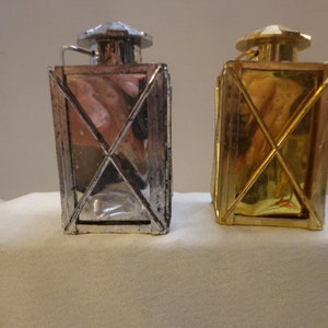Vintage Gold & Silver Plastic Lantern Ornaments - Hong Kong Christmas Decor