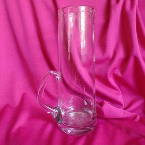 8-1/4&quot; Blown Glass Pitcher With Applied Handle and Ground Pontil