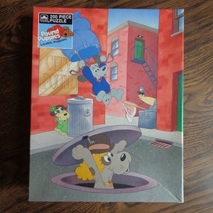 Pound Puppies Jigsaw Puzzle, 200 Pieces, Complete, Tonka Corp., Golden 4817