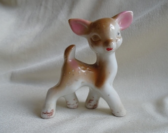 Ciervo bebé de 3&quot;, figura de cervatillo hecha en Japón, figura vintage
