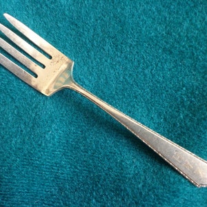 Vintage Wallace Sterling Baby Fork - La Moderne Pattern, Initialed