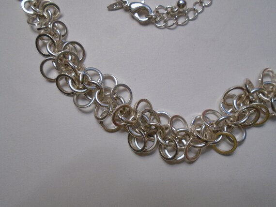 Avon Silvertone Necklace, 16" With 3" Extender - image 5