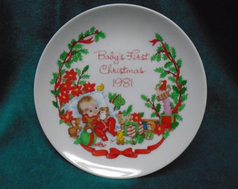 1981 Baby's First Christmas Collector Plate