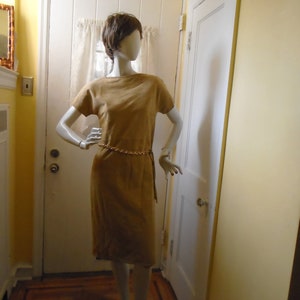 Vintage 70&#39;s Samuel Robert Tan Suede Leather Dress