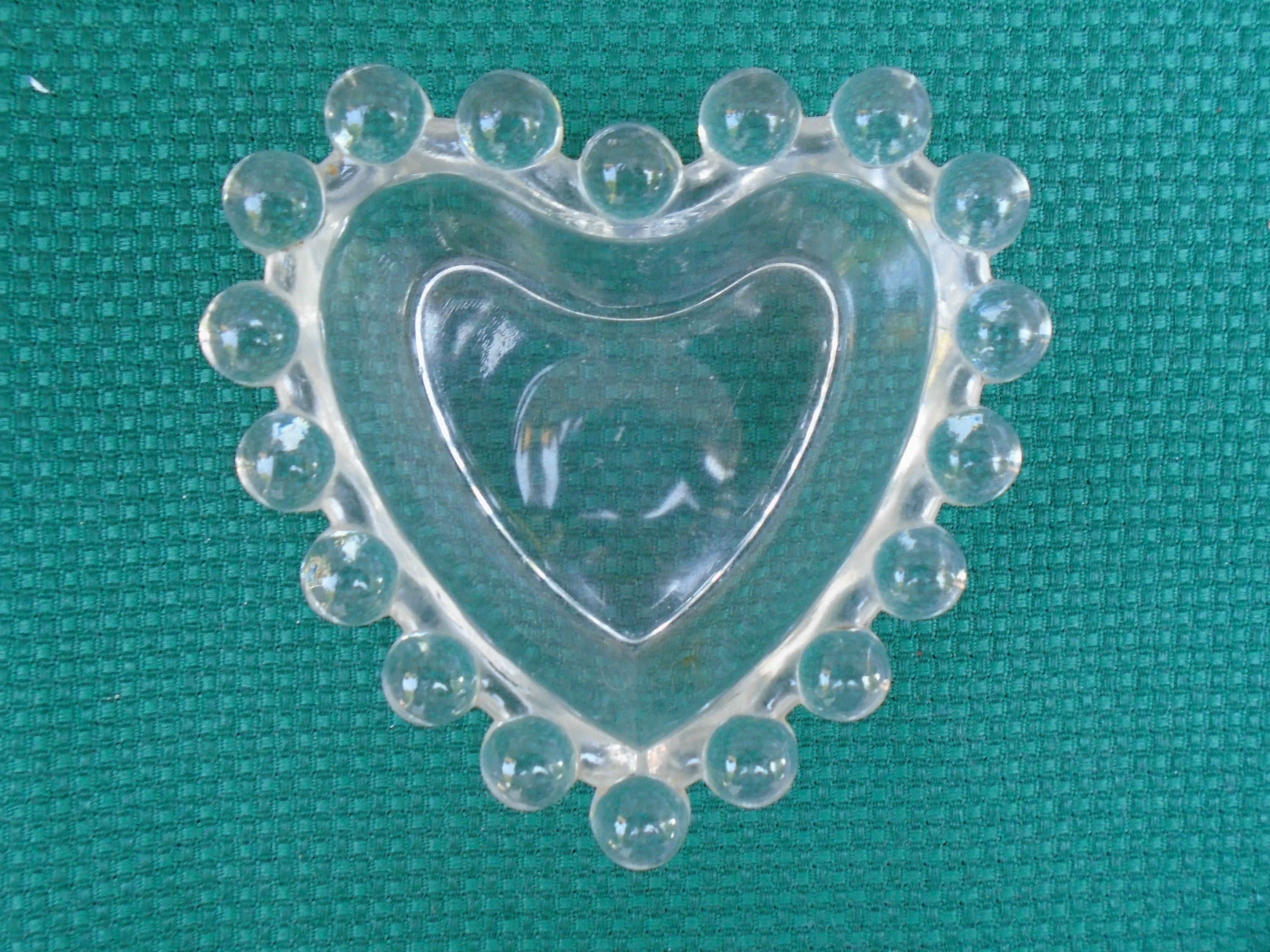 Imperial Candlewick Heart Bowl, 4-1/4", Vintage Elegant Glassware
