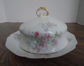 Wm. Guerin Limoges Butter Dish Lid & Insert, BASE IS BROKEN