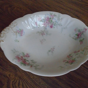 Antique Wm. Guerin Limoges Oval Open Vegetable Bowl 9-1/4&quot; x 7&quot; x 2&quot;