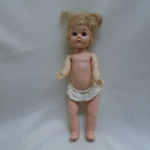 8&quot; Walker Doll, Unmarked, Adorable Face, Terrible Hairdo, Unmarked
