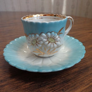 German Demitasse Cup & Saucer, Vintage Souvenir of Belfast Ireland, &quot;A Present From Belfast&quot;