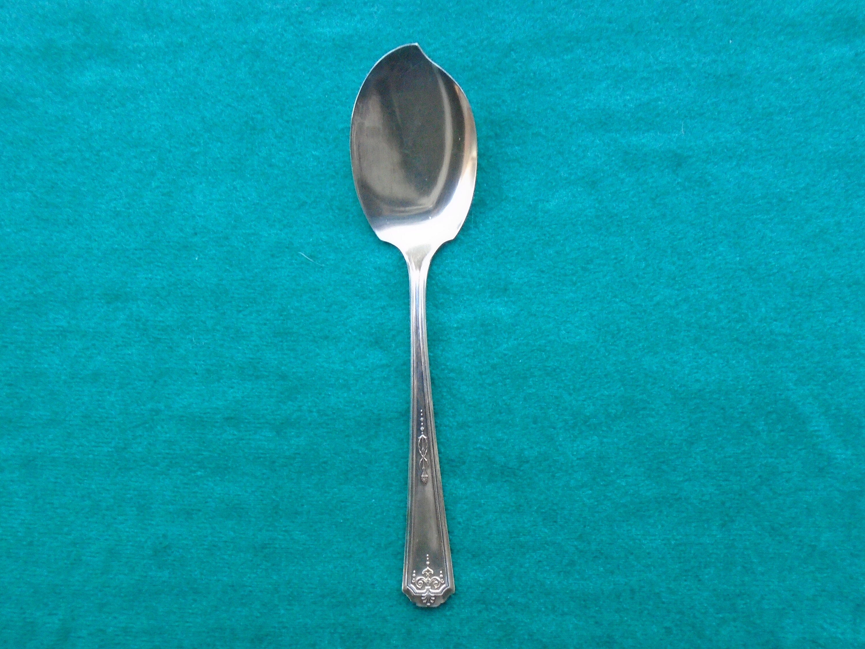 Large Solid Jelly Server Spoon 1924 Queen Bess Oneida Tudor Etsy UK