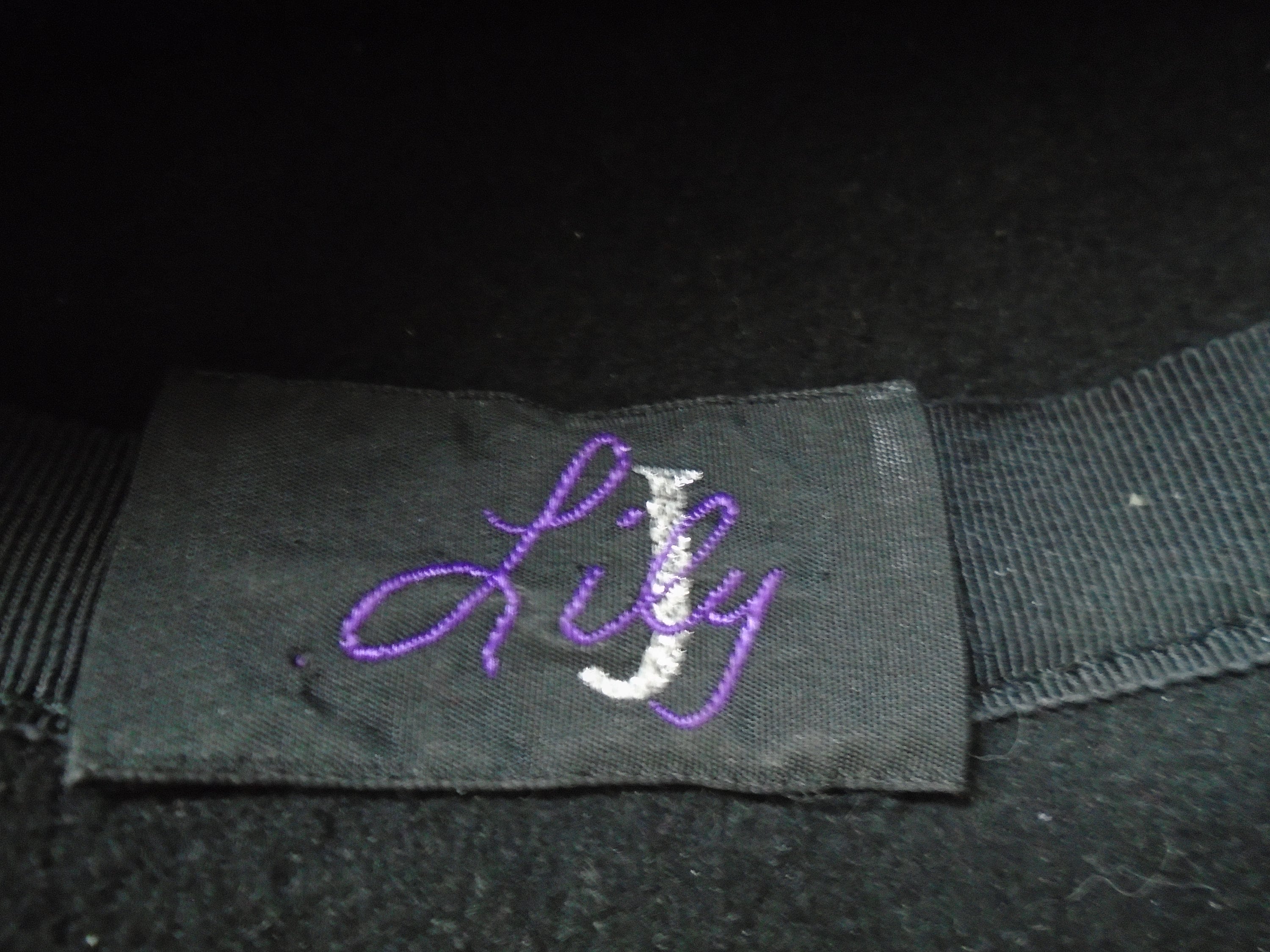 Lily B by Eric Javits Black Wool & Velvet Upturn Hat with Pearls Buy Vintage Eric Javits Wool Hat: Black Velvet Band, Silky  main image 2