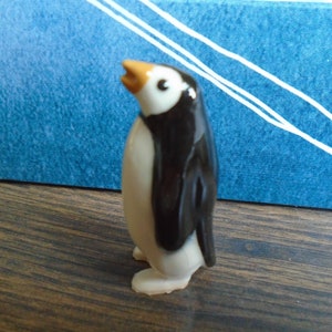 Miniature Penguin, Vintage Bone China, Dollhouse, Diorama, Miniature Display, Fairy Garden