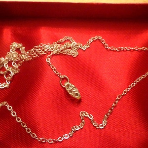 Collar de plata de ley de 18", cadena fina y delicada FS