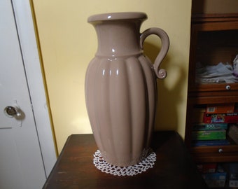 Mid Century 17" Scheurich-Keramic W. Germany Vase 492-44, Large Floor Vase With Handle