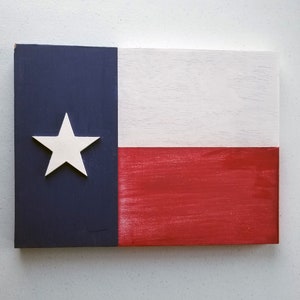 Texas State Flag on Wood, Wooden Flag Wall Decor 9x12, Texas Flag Decor, Rustic Wood Texas Flag, Lone Star State Flag, Distressed Texan Flag