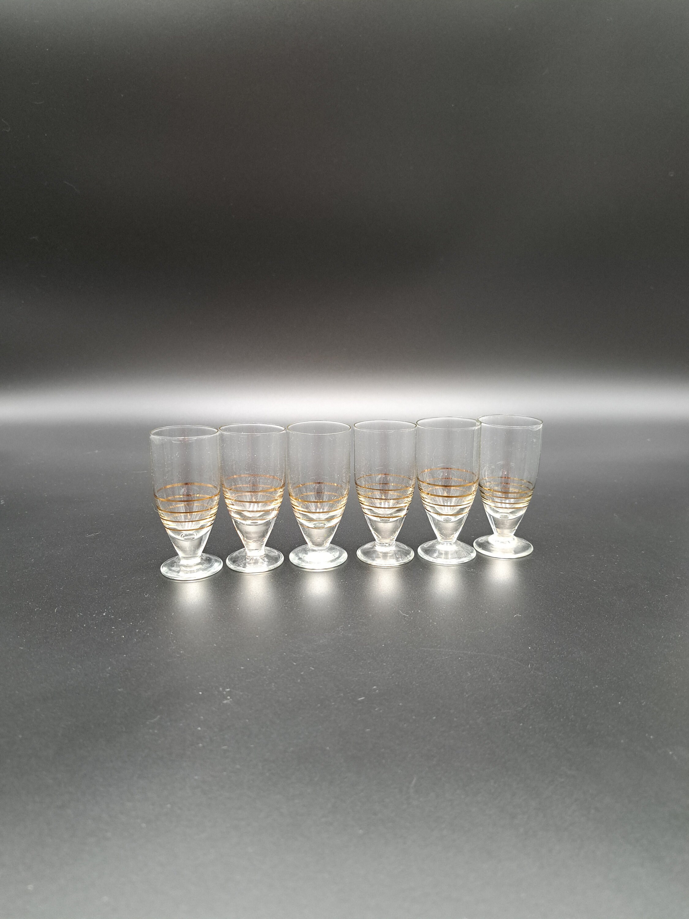 Set of 6 Vintage shot glasses, Old-Fashioned Glassware, Vintage Barware, Latvian glass Shots set, drinkware shots,Bar drinking set cocktails