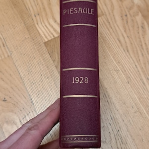 Książka vintage Piesaules, pisarze łotewscy, autorzy łotewscy, poeci łotewscy, literatura łotewska, Jānis Jaunsudrabiņš, czasopismo beletrystyki Ryga Łotwa