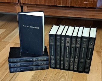 Fyodor Dostoevsky Collected Volumes 12 books, Vintage Books set Fyodor M. Dostoevsky, Crime and Punishment, Idiot, Russian books library