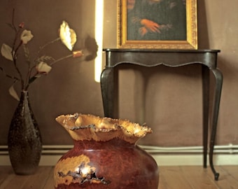 Rosewood burl vase, Unique Decorative designers Vase Rosewood Burl, rosewood burl 800 years old, Exclusive designers vase, collectible vase