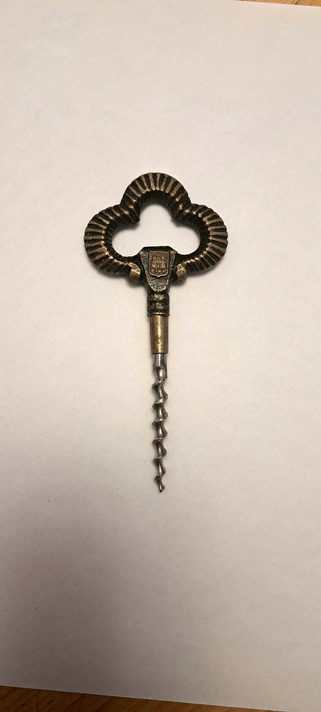 Vintage Brass Key Corkscrew: Riga Coat of Arms Wine Opener - Etsy