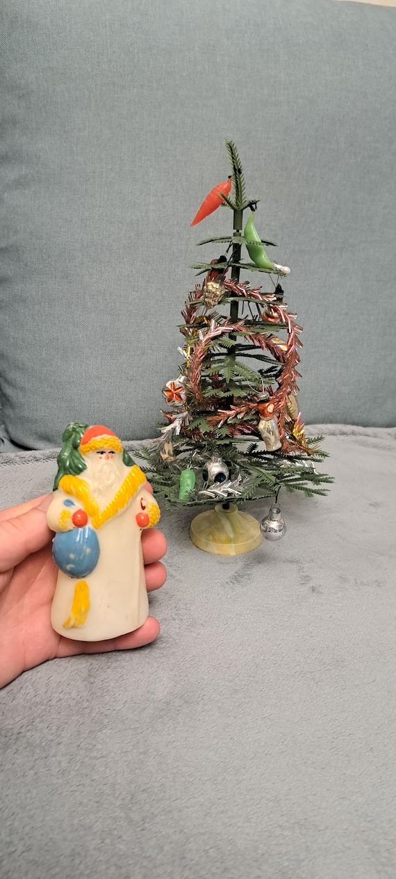 Santa Claus and Christmas Tree Decor, Soviet Ded Moroz, USSR Santa