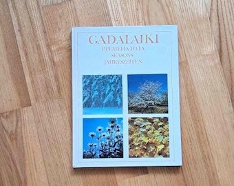 Vintage Latvian Seasons Photo Art Book: Riga, 1984, Gadalaiki gramata, nature photo book Jahreszeiten, year seasons