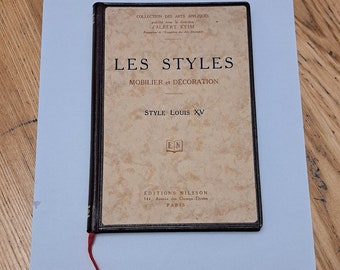 Vintage French Royal Furniture Book: Le Style Louis XV, 1929, French antique books
