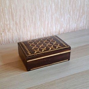 Wooden casket handmade, brown color casket, old style casket vintage ornaments, jewelry box wooden, home decor box, Vintage wood box USSR