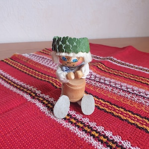 Vintage Doll Souvenir, Handmade Souvenir Toy, Folk Costume Doll, Traditional Doll, Collectible Doll, Boy playing drum