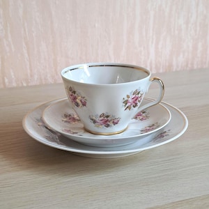 Tea Coffee Cup with Saucer Vintage/ Porcelain Coffee cup Tea Porcelain Coffee Cup with Saucer/ Riga Porcelain/ RPR Porcelain, Tea cup trio