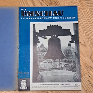 Die Umschau Magazine 1935、ビンテージ ドイツ新聞、Die Umschau in Wissenschaft und Technik、アンティーク コレクターズ マガジン、ドイツ新聞