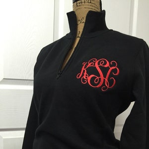 Ladies 1/4 Zip Monogrammed Pullover