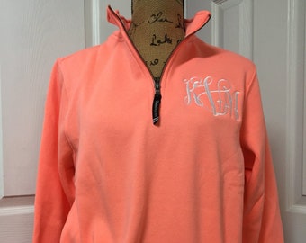 1/4 Zip Charles River Personalized Monogram Pullover