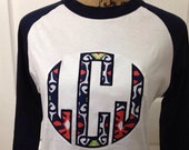 mlb monogram tee